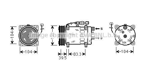 Compresor, climatizare MNAK047 AVA QUALITY COOLING