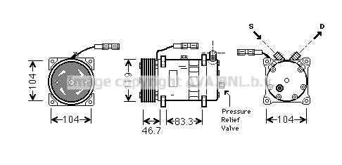 Compresor, climatizare MNAK048 AVA QUALITY COOLING