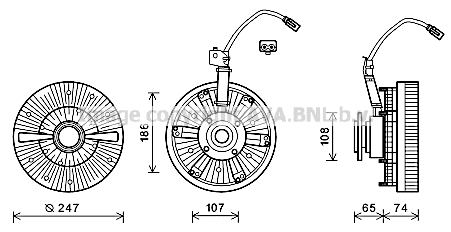 Cupla, ventilator radiator MNC070 AVA QUALITY COOLING