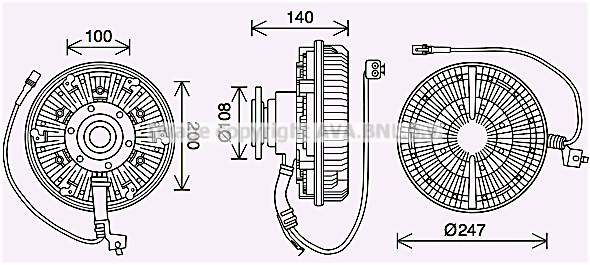 Cupla, ventilator radiator MNC093 AVA QUALITY COOLING