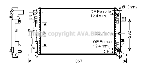 Radiator, racire motor MS2445 AVA QUALITY COOLING