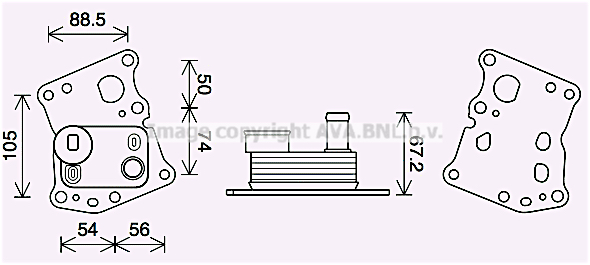 Radiator ulei, ulei motor MS3701 AVA QUALITY COOLING