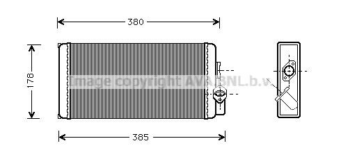 Schimbator caldura, incalzire habitaclu MS6188 AVA QUALITY COOLING