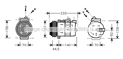 Compresor, climatizare MSAK277 AVA QUALITY COOLING