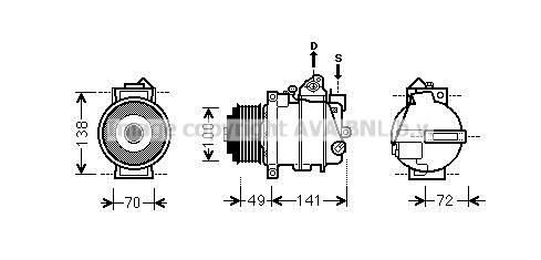 Compresor, climatizare MSAK560 AVA QUALITY COOLING