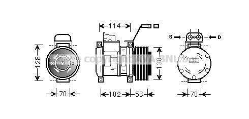 Compresor, climatizare MSAK583 AVA QUALITY COOLING