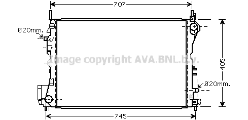 Radiator, racire motor OLA2395 AVA QUALITY COOLING