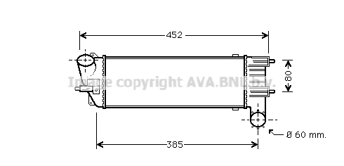 Intercooler, compresor PE4344 AVA QUALITY COOLING