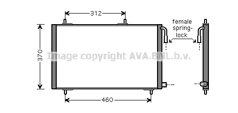 Condensator, climatizare PE5257 AVA QUALITY COOLING