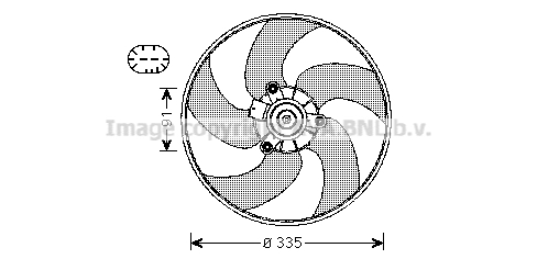 Ventilator, radiator PE7553 AVA QUALITY COOLING