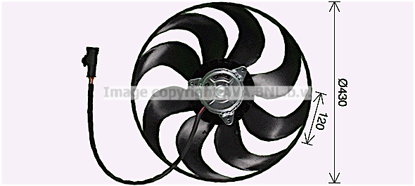 Ventilator, radiator PE7559 AVA QUALITY COOLING