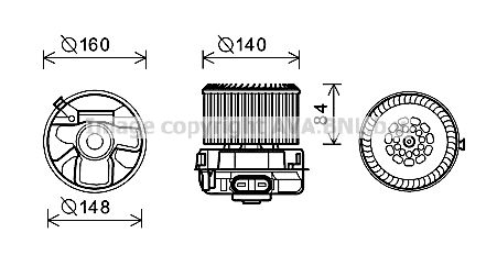 Ventilator, habitaclu PE8369 AVA QUALITY COOLING