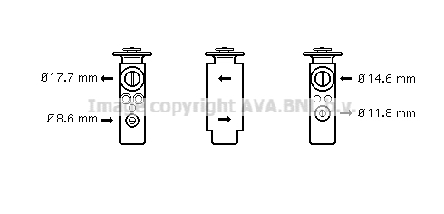 Supapa expansiune, clima PR1048 AVA QUALITY COOLING