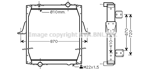 Radiator, racire motor RE2010 AVA QUALITY COOLING