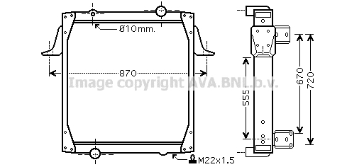 Radiator, racire motor RE2011 AVA QUALITY COOLING