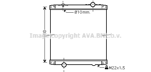 Radiator, racire motor RE2011N AVA QUALITY COOLING