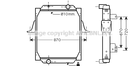 Radiator, racire motor RE2041 AVA QUALITY COOLING