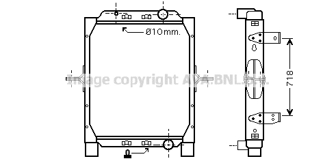 Radiator, racire motor RE2057 AVA QUALITY COOLING