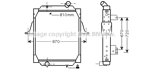 Radiator, racire motor RE2059 AVA QUALITY COOLING