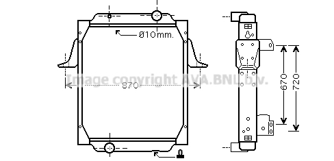 Radiator, racire motor RE2066 AVA QUALITY COOLING