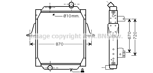 Radiator, racire motor RE2070 AVA QUALITY COOLING