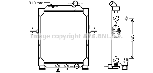 Radiator, racire motor RE2074 AVA QUALITY COOLING