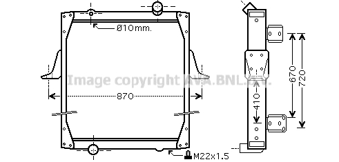 Radiator, racire motor RE2081 AVA QUALITY COOLING