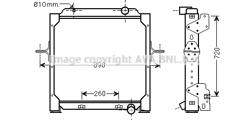 Radiator, racire motor RE2083 AVA QUALITY COOLING