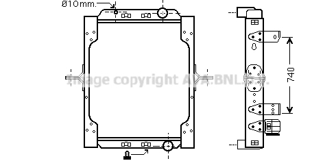 Radiator, racire motor RE2086 AVA QUALITY COOLING