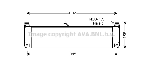 Radiator ulei, ulei motor RE3027 AVA QUALITY COOLING