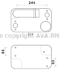 Radiator ulei, ulei motor RE3121 AVA QUALITY COOLING