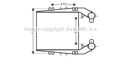 Intercooler, compresor RE4065 AVA QUALITY COOLING