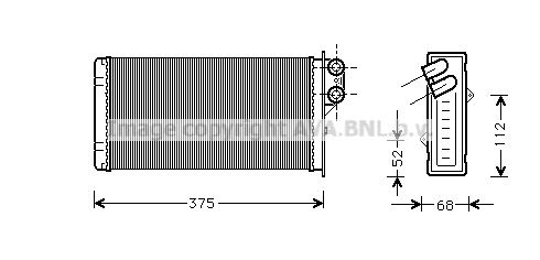 Schimbator caldura, incalzire habitaclu RE6014 AVA QUALITY COOLING