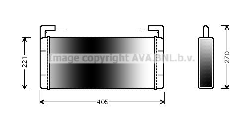 Schimbator caldura, incalzire habitaclu REA6015 AVA QUALITY COOLING