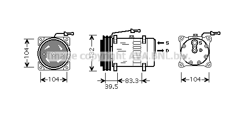 Compresor, climatizare REAK084 AVA QUALITY COOLING