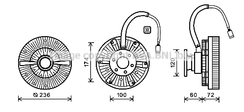 Cupla, ventilator radiator REC101 AVA QUALITY COOLING
