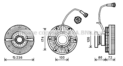 Cupla, ventilator radiator REC102 AVA QUALITY COOLING