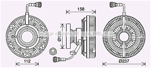 Cupla, ventilator radiator REC130 AVA QUALITY COOLING