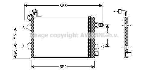 Condensator, climatizare SAA5007D AVA QUALITY COOLING