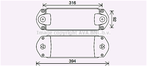 Radiator ulei, ulei motor SC3050 AVA QUALITY COOLING