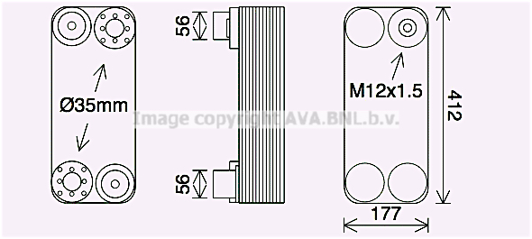 Radiator, retarder SC3055 AVA QUALITY COOLING