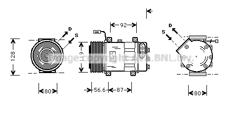 Compresor, climatizare SCAK016 AVA QUALITY COOLING