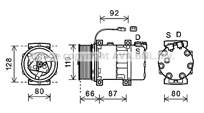 Compresor, climatizare SCK040 AVA QUALITY COOLING