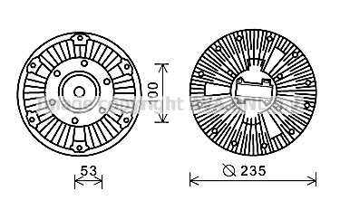 Cupla, ventilator radiator SCC036 AVA QUALITY COOLING