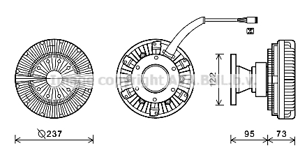 Cupla, ventilator radiator SCC039 AVA QUALITY COOLING