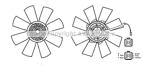 Ventilator, radiator SCF042 AVA QUALITY COOLING