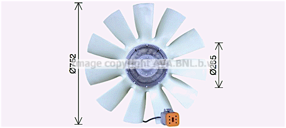 Ventilator, radiator SCF057 AVA QUALITY COOLING