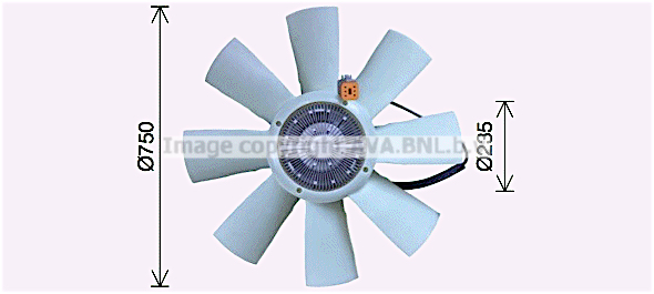 Ventilator, radiator SCF070 AVA QUALITY COOLING