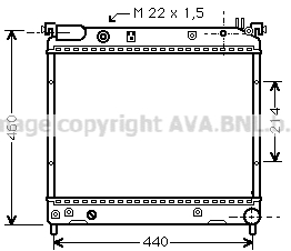 Radiator, racire motor SZ2025 AVA QUALITY COOLING