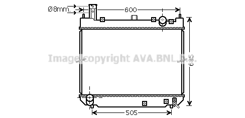 Radiator, racire motor TO2488 AVA QUALITY COOLING